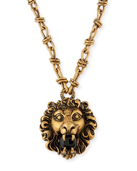 gucci lion head necklace review|gucci lion necklace for sale.